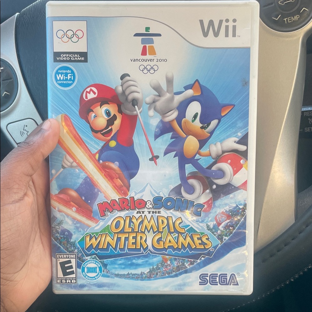 Nintendo Wii Game - Mario & Sonic Olympic Winter Games - Blue